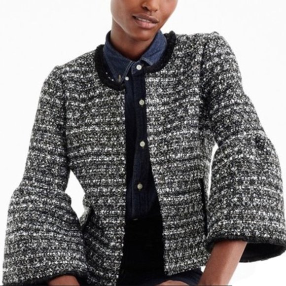 j crew black tweed jacket